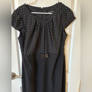 Chic Black Dress with Polka Dot Accents